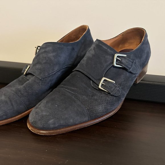 Bruno Magli Men\'s Wesley 100% Suede Leather Oxford, Navy, 10.5 M US main image 10